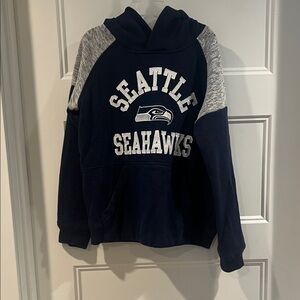 NFL Seattle Youth Hoodie - Navy and Gray